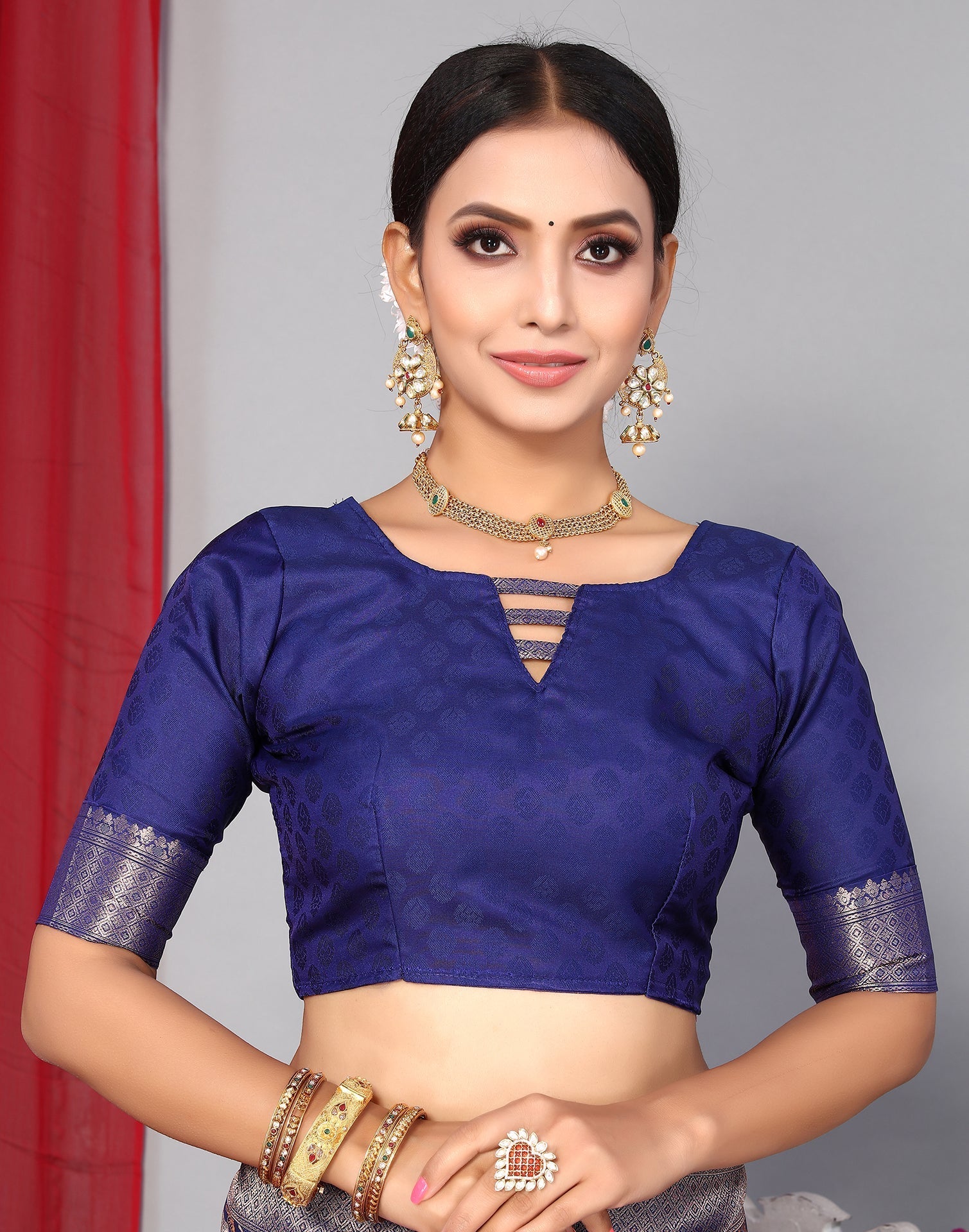 Blue Banarasi Silk Saree | Leemboodi