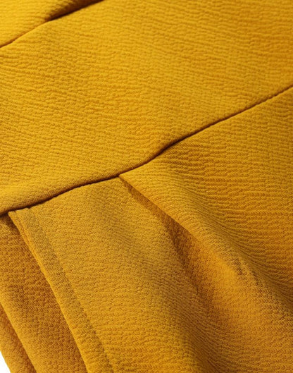 Turmeric Yellow Coloured Lycra Plain Jumpsuit | Sudathi