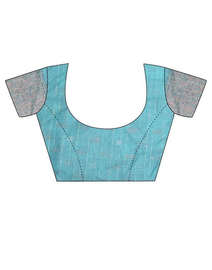 Light Blue Cotton Saree | Leemboodi