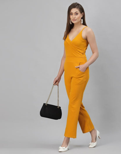 Yellow Coloured Lycra Dyed Jumpsuit | Sudathi