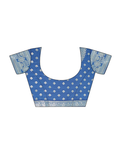 Blue Banarasi Silk Saree | Leemboodi