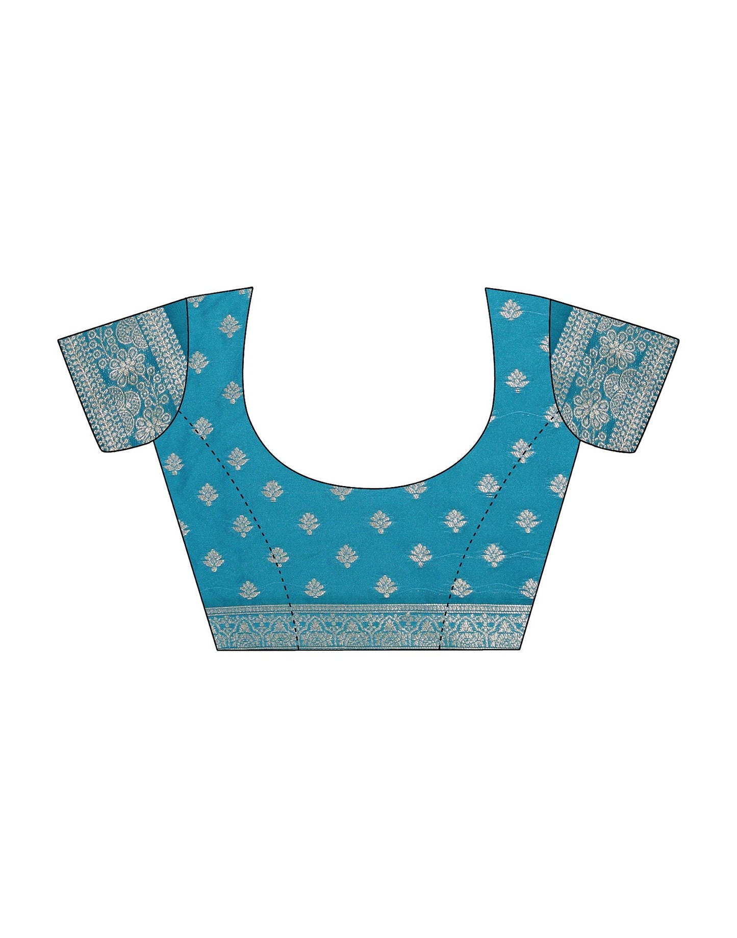 Turquoise Banarasi Silk Saree | Leemboodi