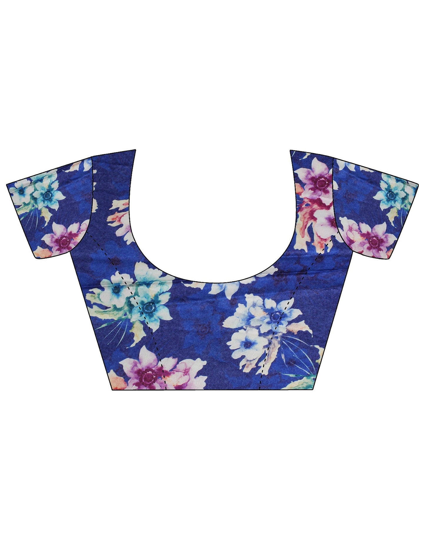 Multicoloured Printed Silk Saree | Leemboodi