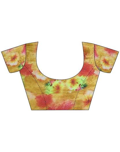 Multicoloured Silk Printed Saree | Leemboodi