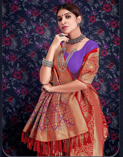 Red Banarasi Saree | Leemboodi