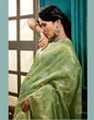 Light Green Linen Saree | Leemboodi