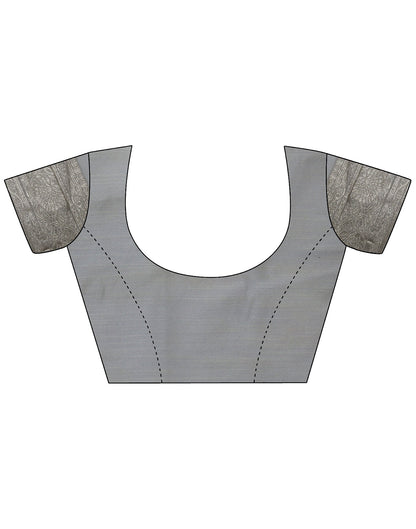 Grey Linen Saree | Leemboodi