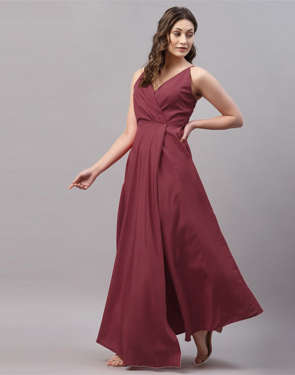 Maroon Slit Dress | Sudathi