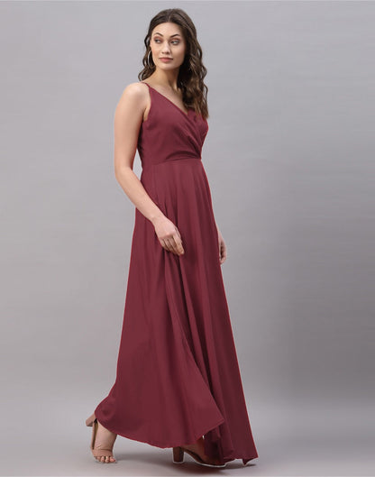 Maroon Slit Dress | Sudathi