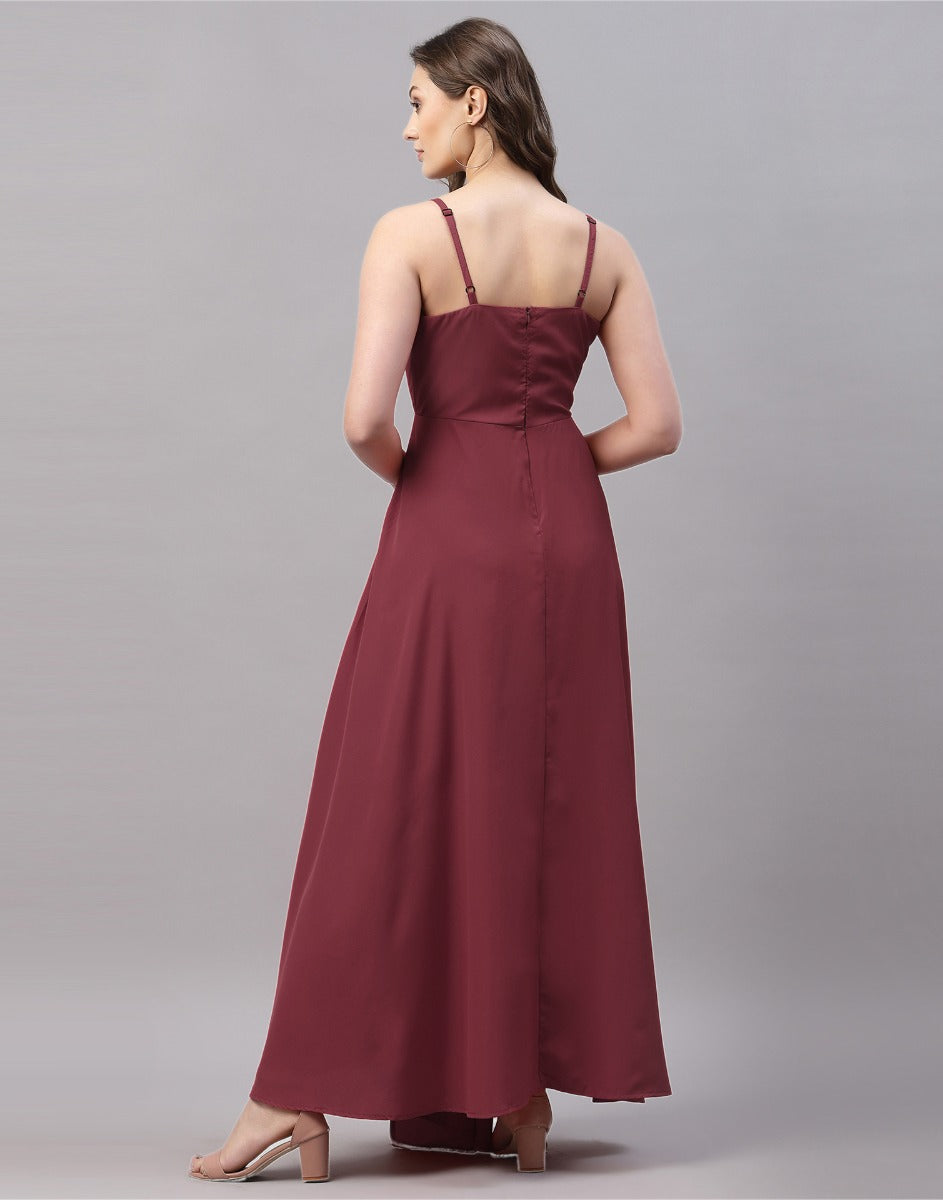 Maroon Slit Dress | Sudathi