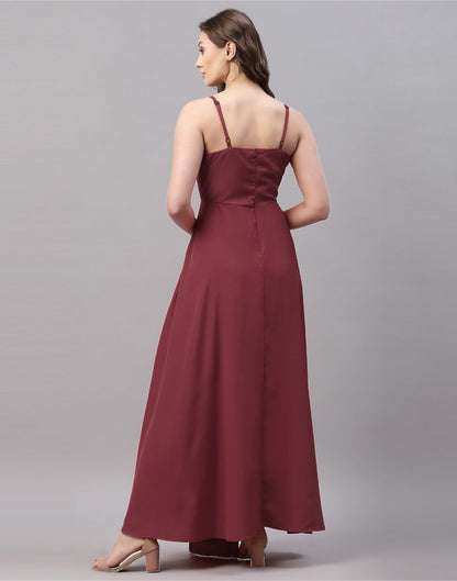 Maroon Slit Dress | Sudathi