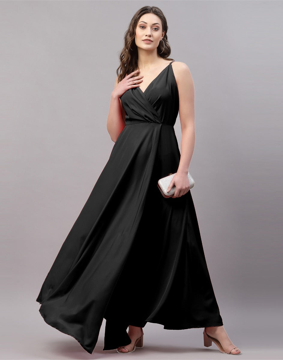 Bold Black Slit Dress | Sudathi