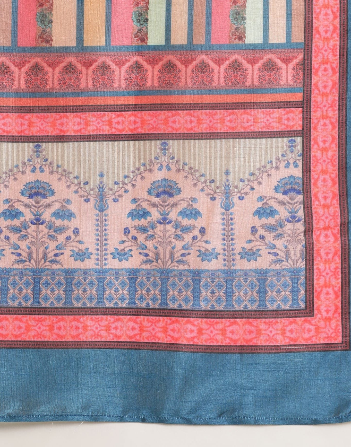 Blue Chinnon Embroidery Straight Kurti With Pant And Dupatta | Sudathi