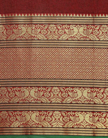 Maroon Silk Woven Saree | Sudathi