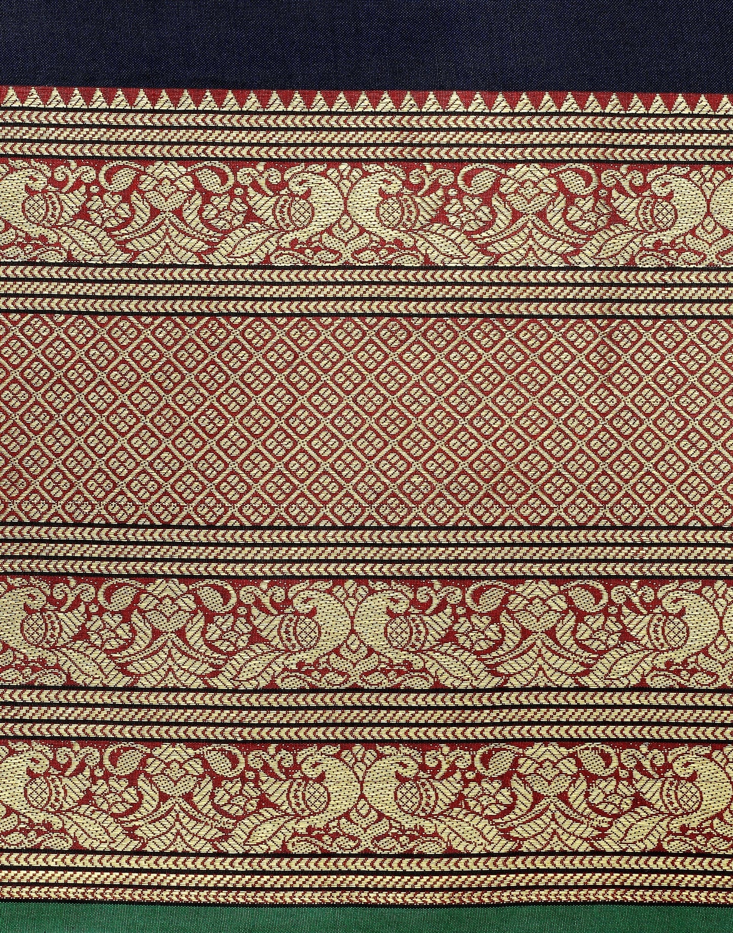 Navy Blue Silk Woven Saree | Sudathi