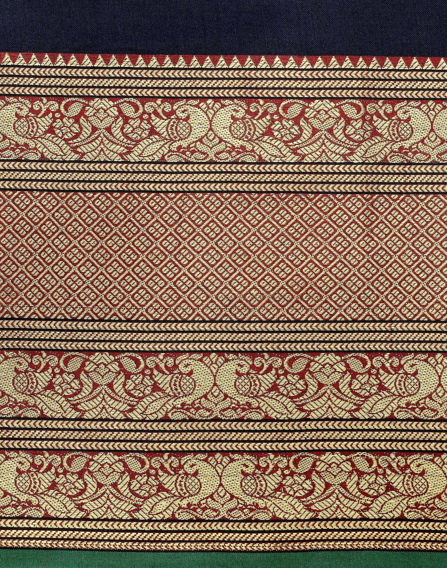 Navy Blue Silk Woven Saree | Sudathi