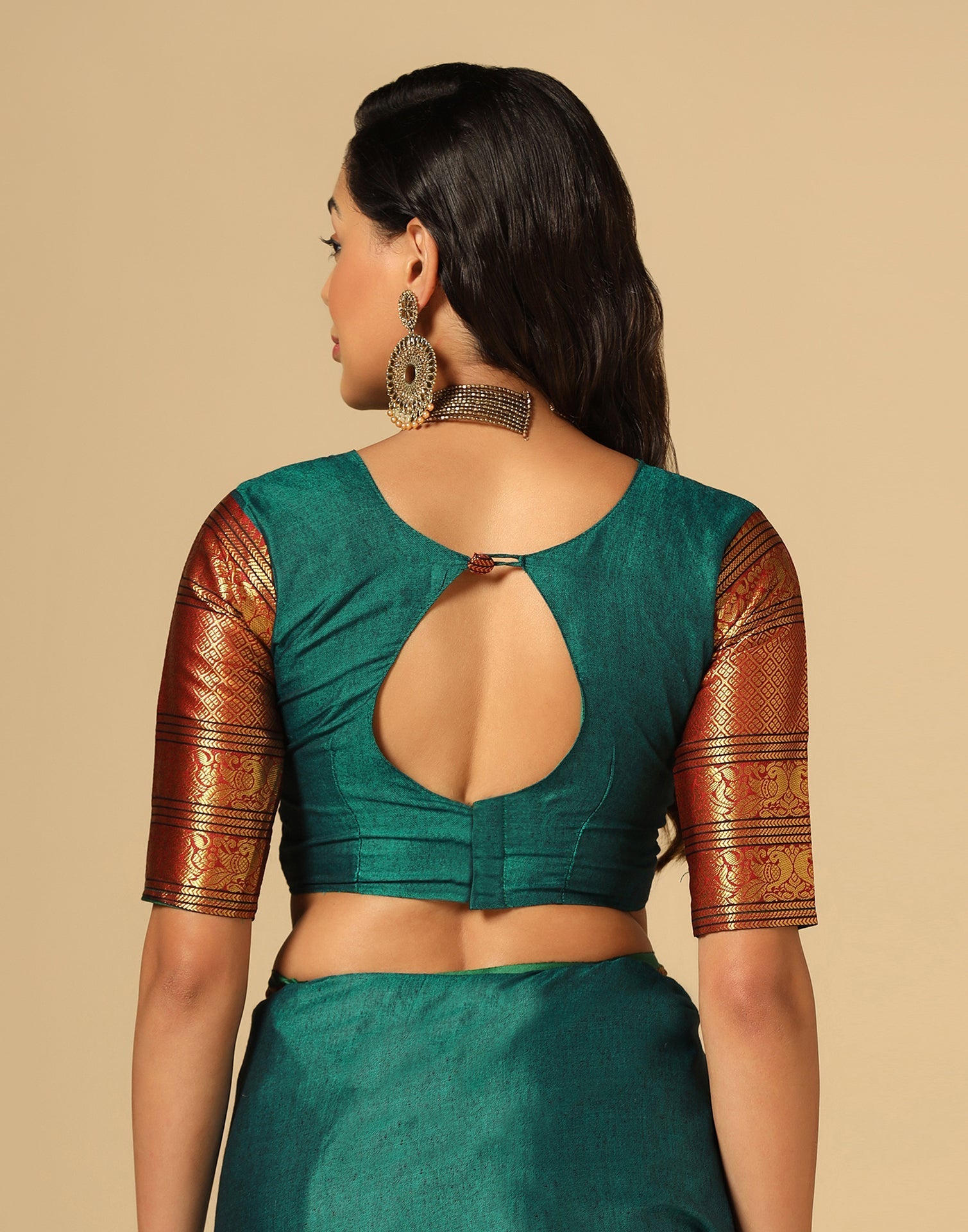 Green Silk Woven Saree | Sudathi