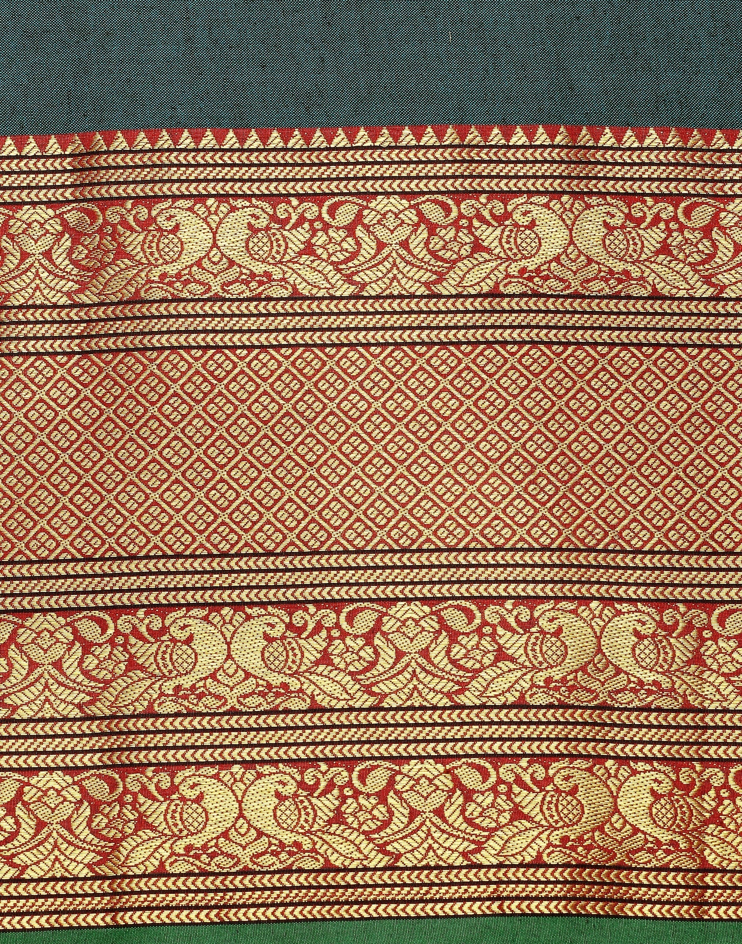 Green Silk Woven Saree | Sudathi