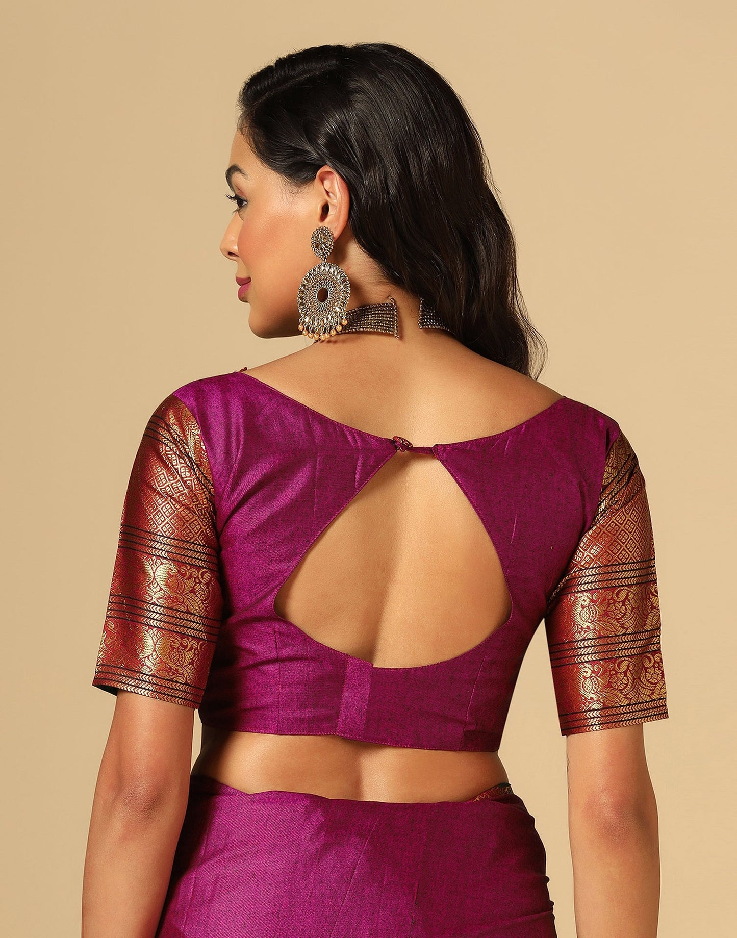 Rani Pink Silk Woven Saree | Sudathi