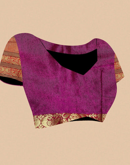 Rani Pink Silk Woven Saree | Sudathi