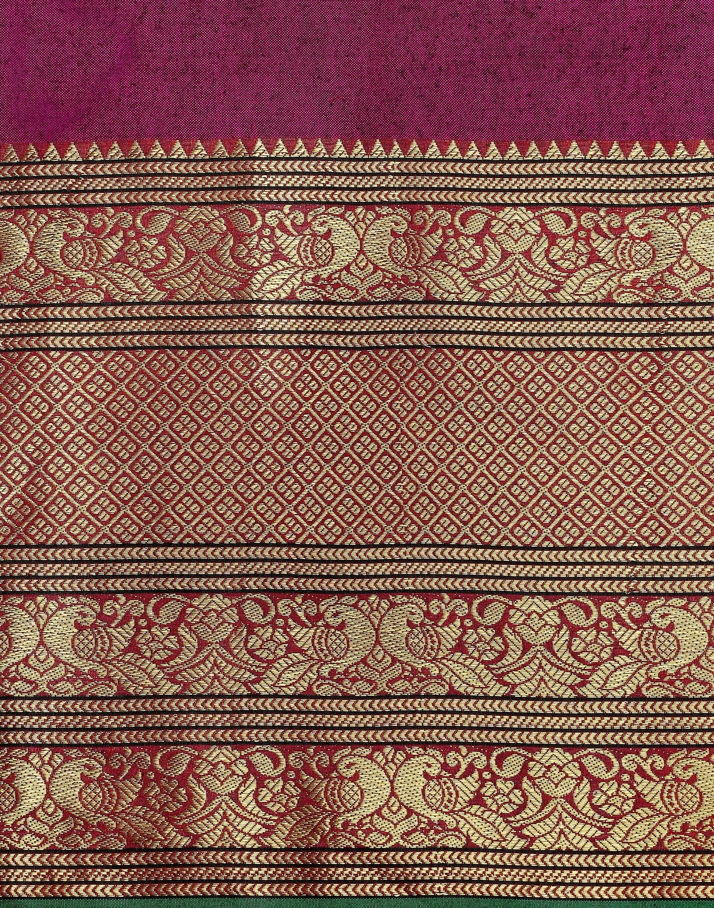 Rani Pink Silk Woven Saree | Sudathi