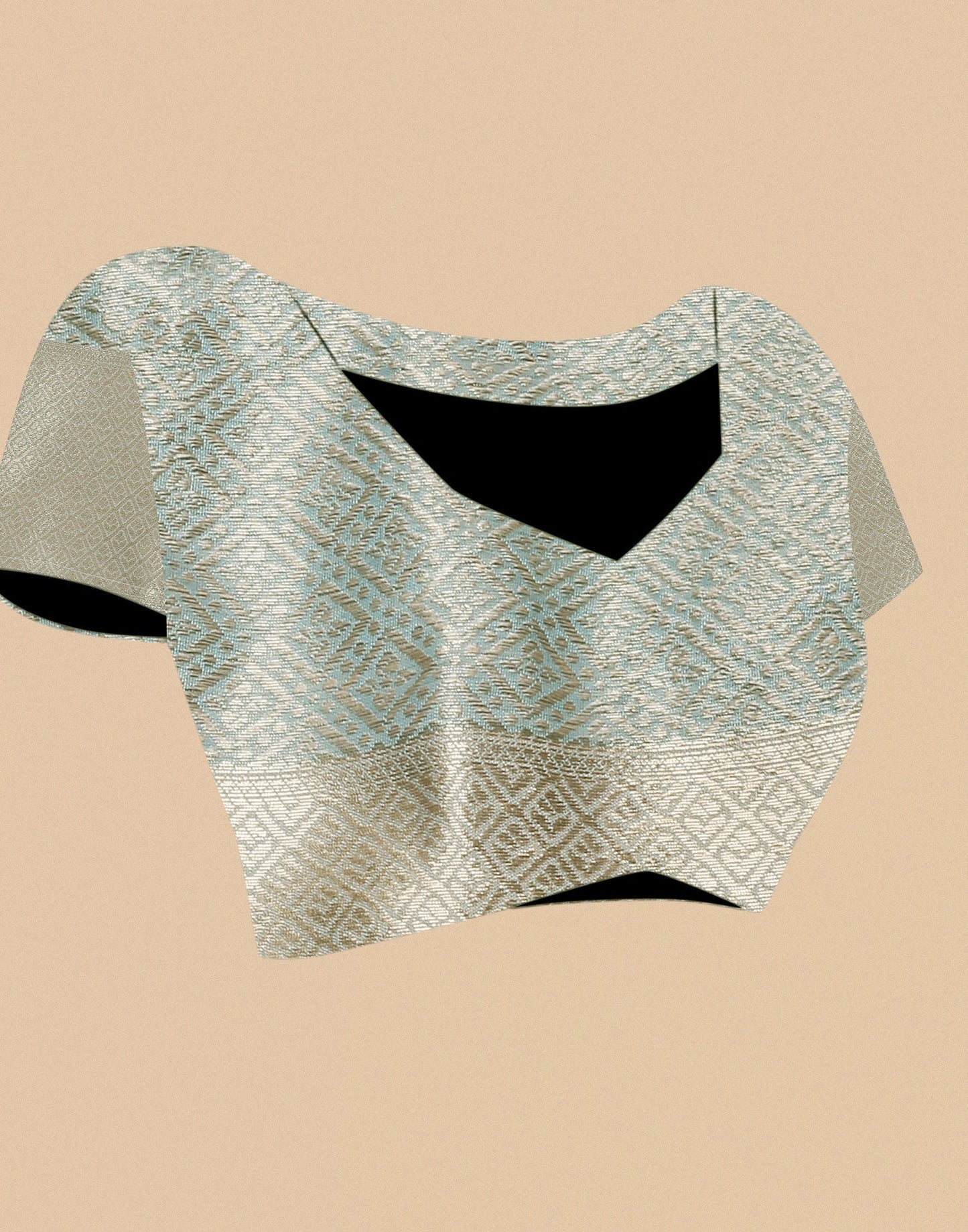 Light Blue Silk Jacquard Saree | Leemboodi