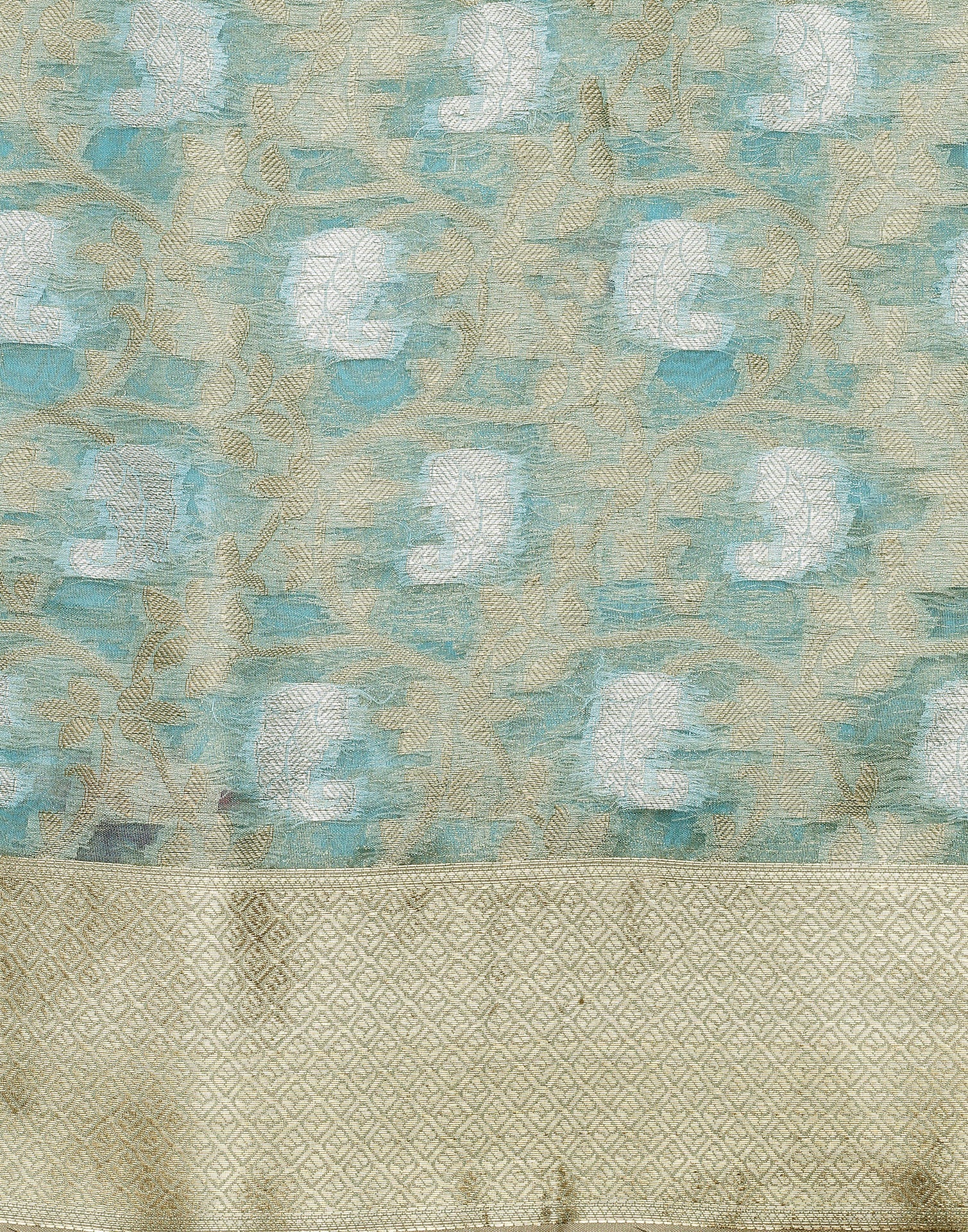 Light Blue Silk Jacquard Saree | Leemboodi