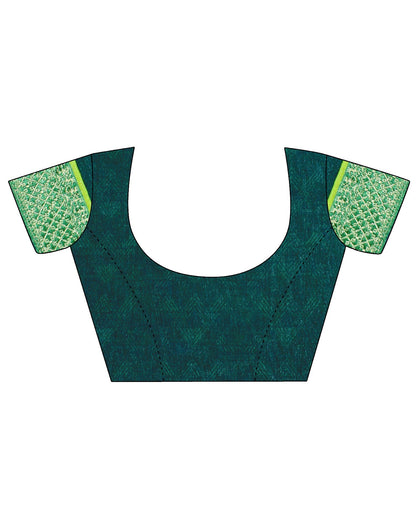 Green Chiffon Printed Saree | Sudathi