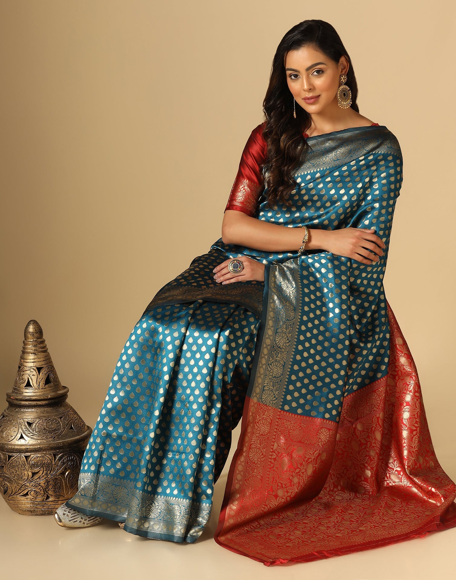 Blue Banarasi Silk Saree | Sudathi