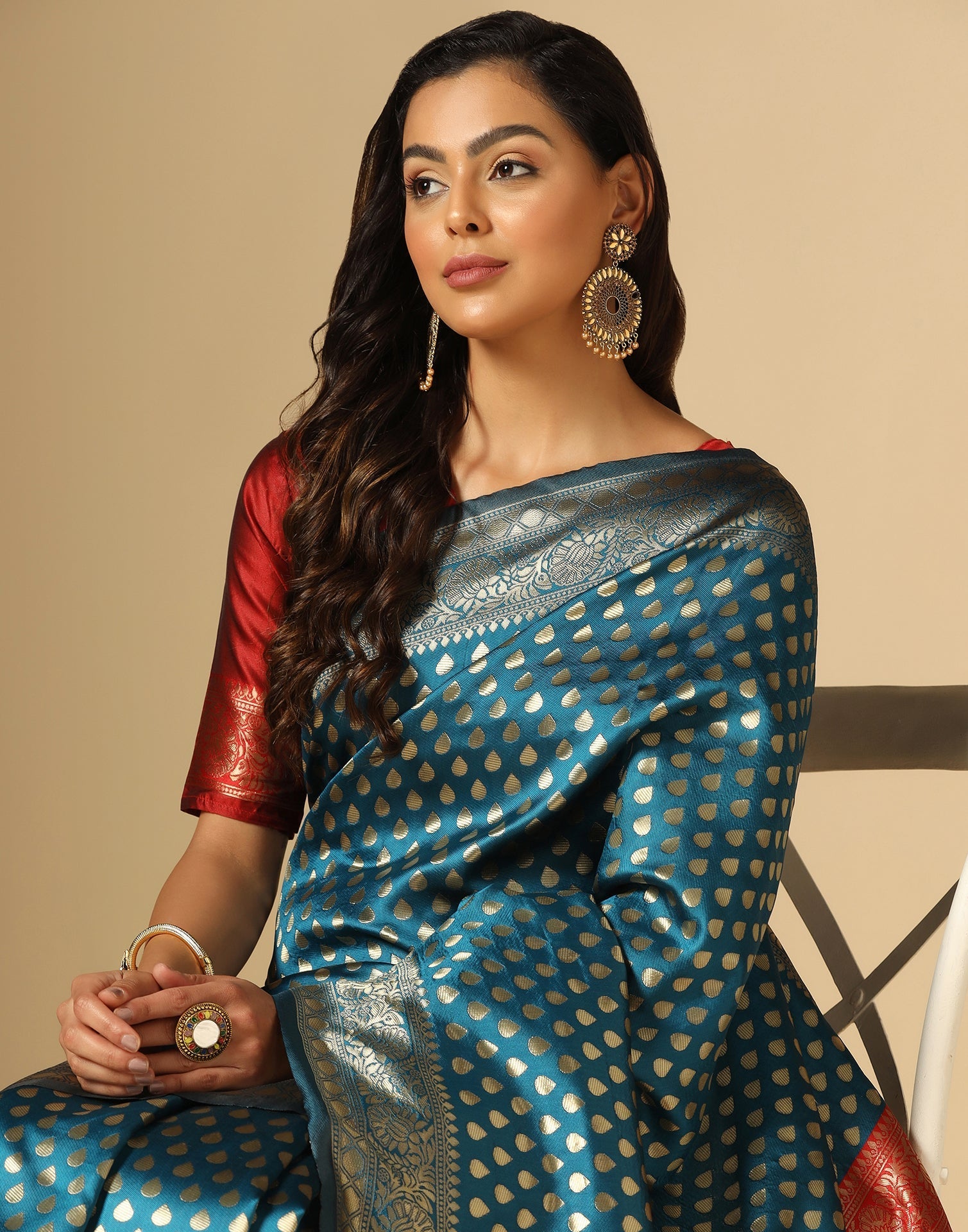 Blue Banarasi Silk Saree | Sudathi