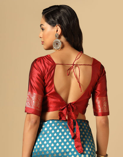 Blue Banarasi Silk Saree | Sudathi