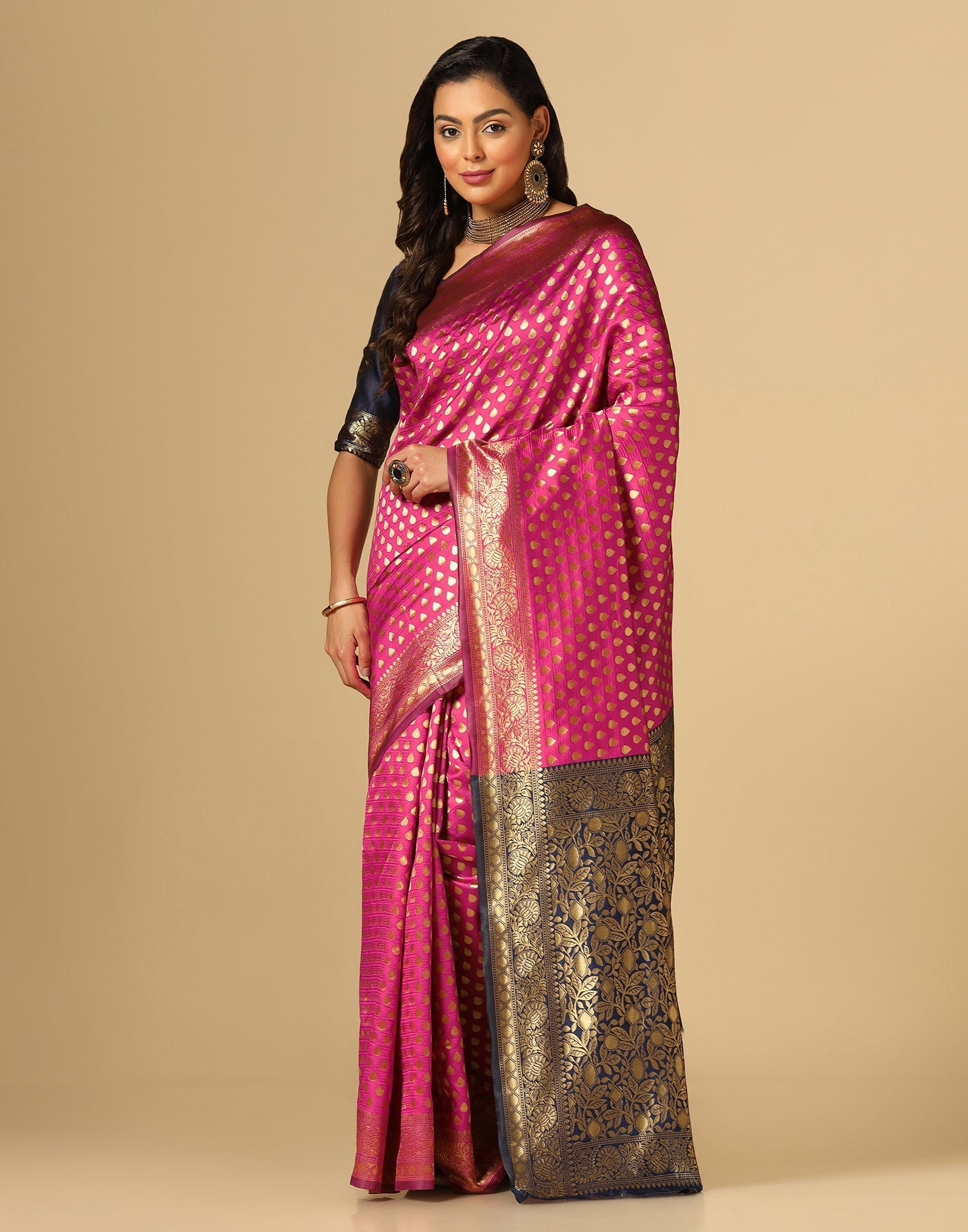 Pink Banarasi Silk Saree | Sudathi