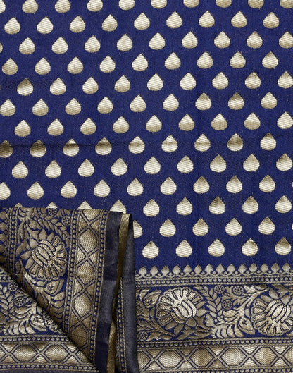 Dark Blue Silk Weaving Saree