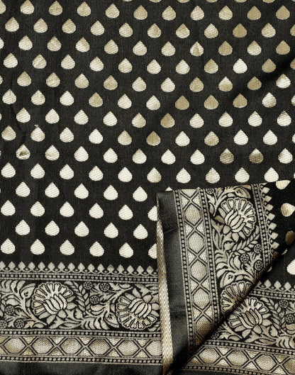 Black Silk Weaving Saree