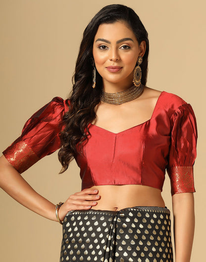 Black Silk Weaving Saree