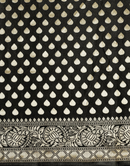 Black Silk Weaving Saree