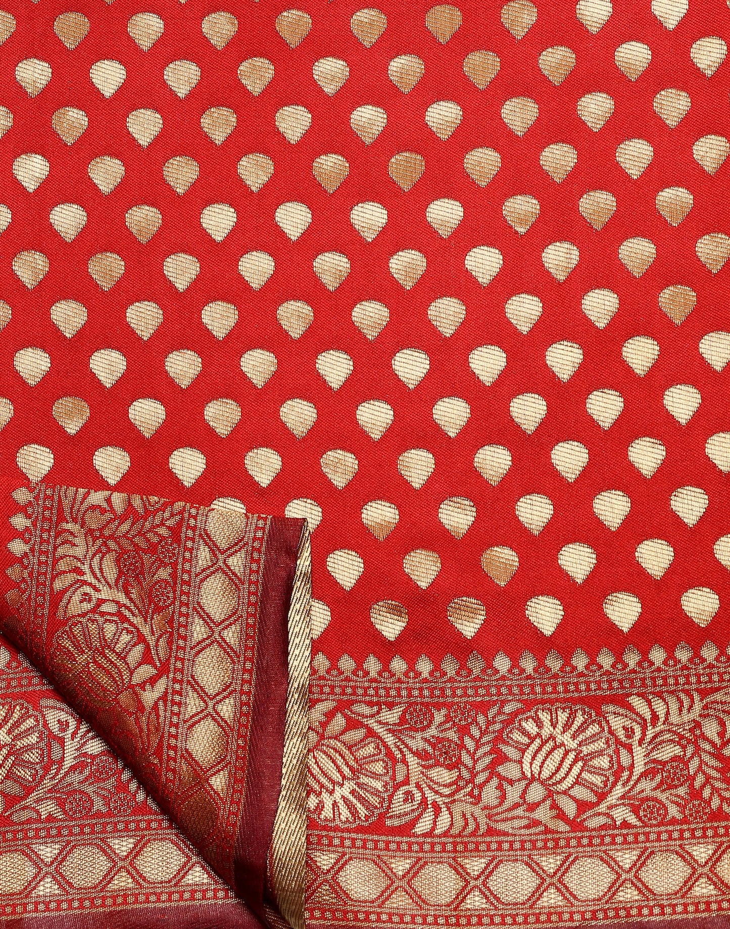 Red Silk Weaving Saree