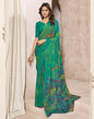 Rama Green Georgette Printed Saree | Sudathi