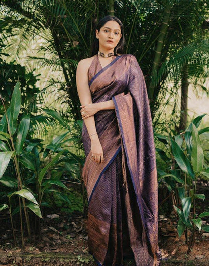 Blue Banarasi Silk Saree | Sudathi