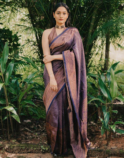 Blue Banarasi Silk Saree | Sudathi