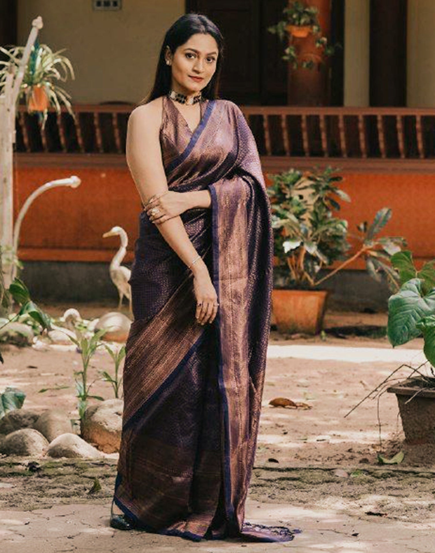 Blue Banarasi Silk Saree | Sudathi