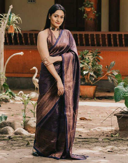 Blue Banarasi Silk Saree | Sudathi