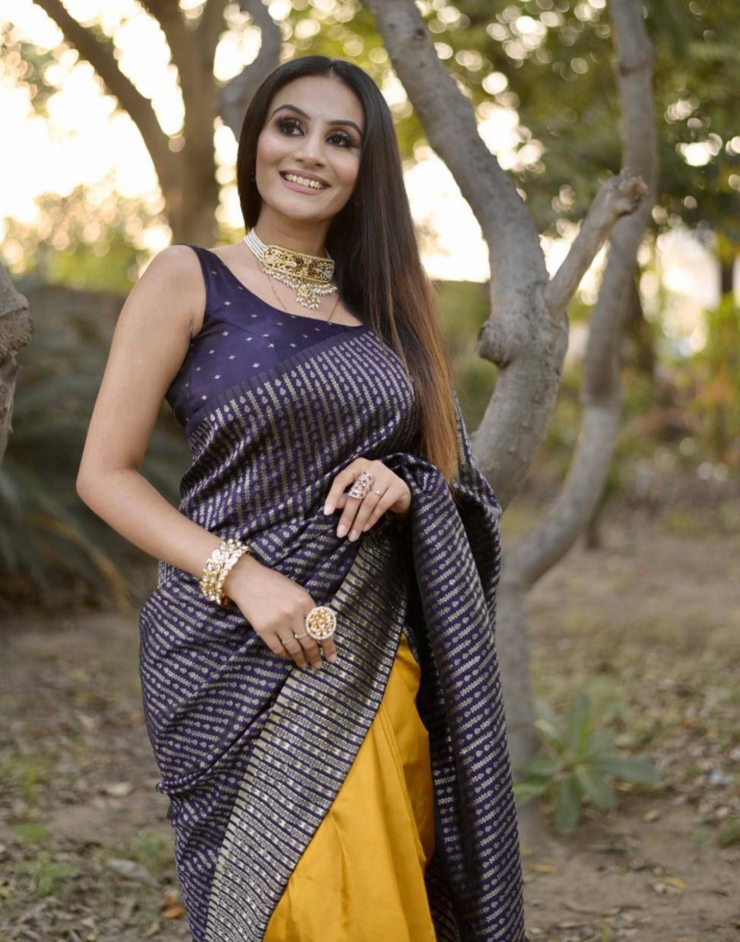 Blue Banarasi Silk Saree | Sudathi