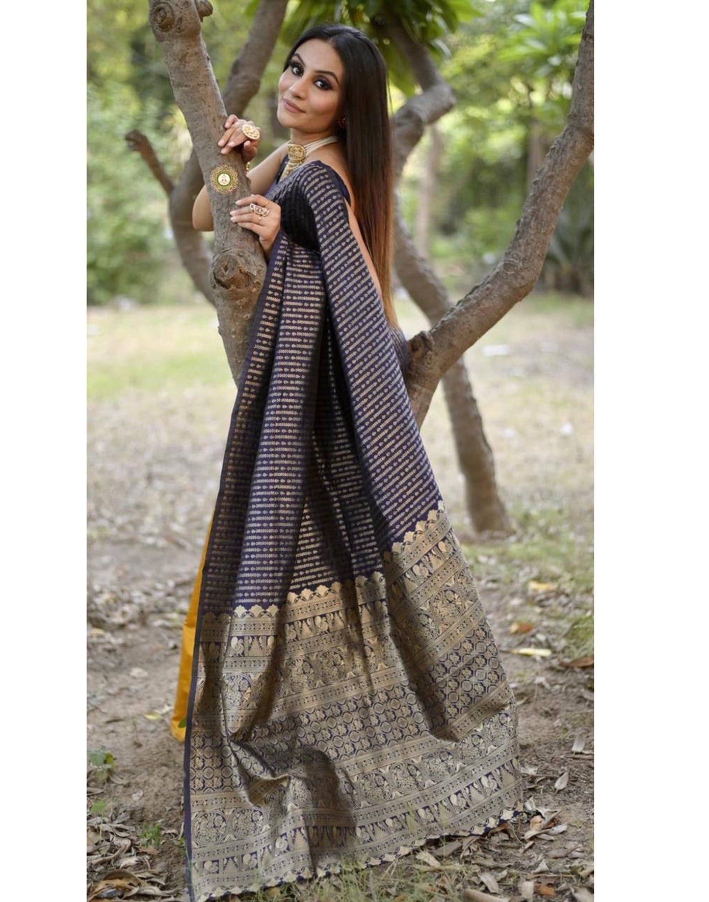 Blue Banarasi Silk Saree | Sudathi