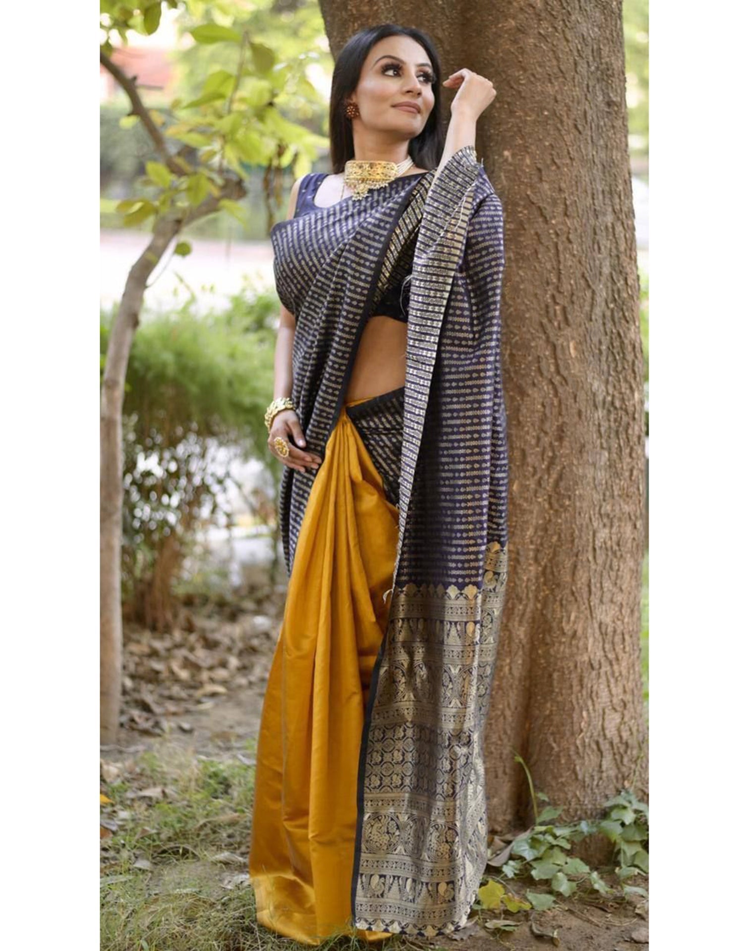 Blue Banarasi Silk Saree | Sudathi