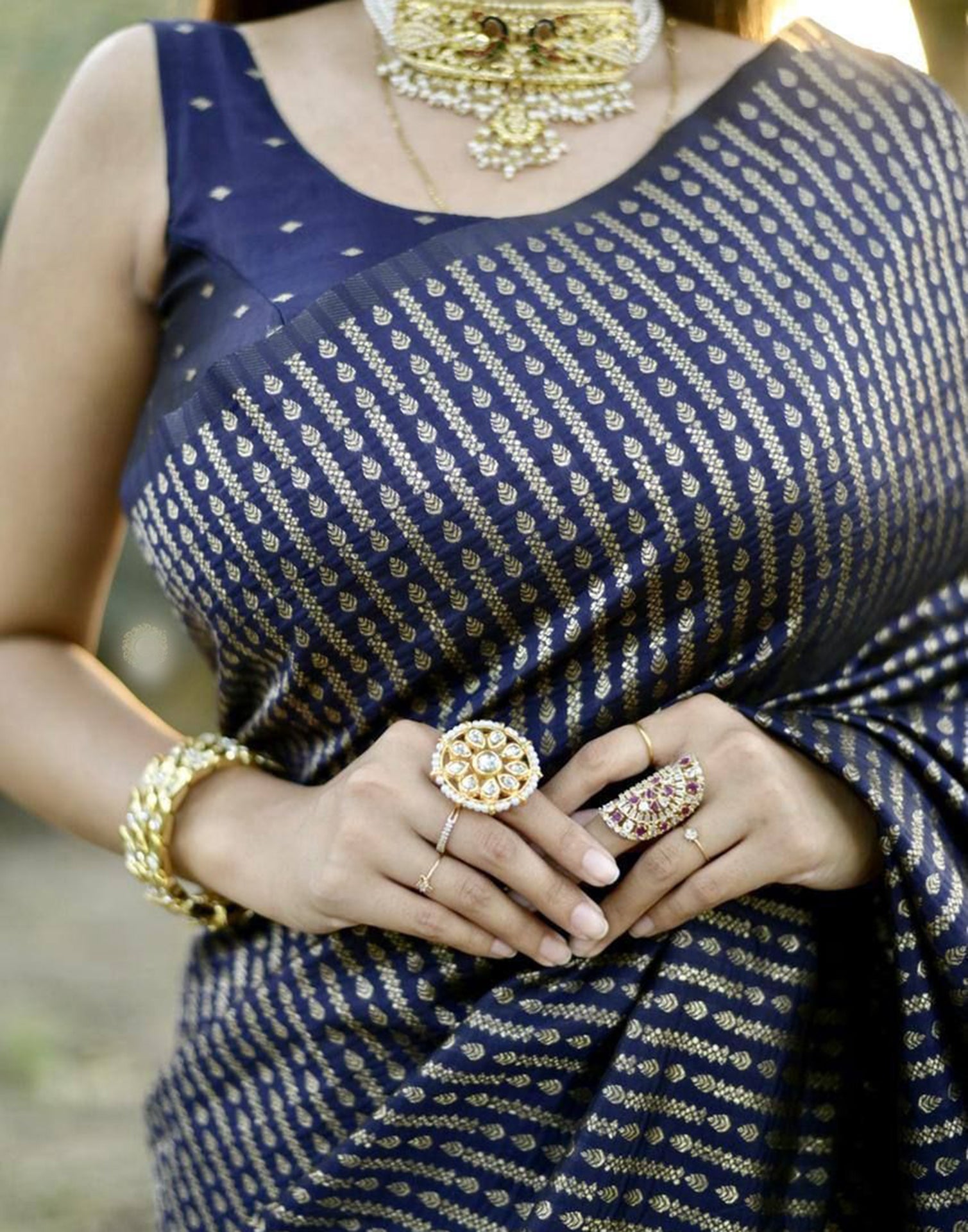 Blue Banarasi Silk Saree | Sudathi