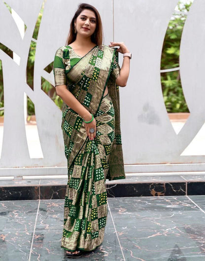 Green Banarasi Silk Saree | Sudathi