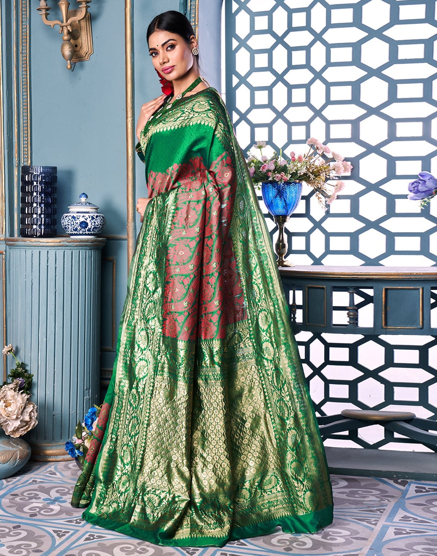 Pink Banarasi Silk Saree | Sudathi