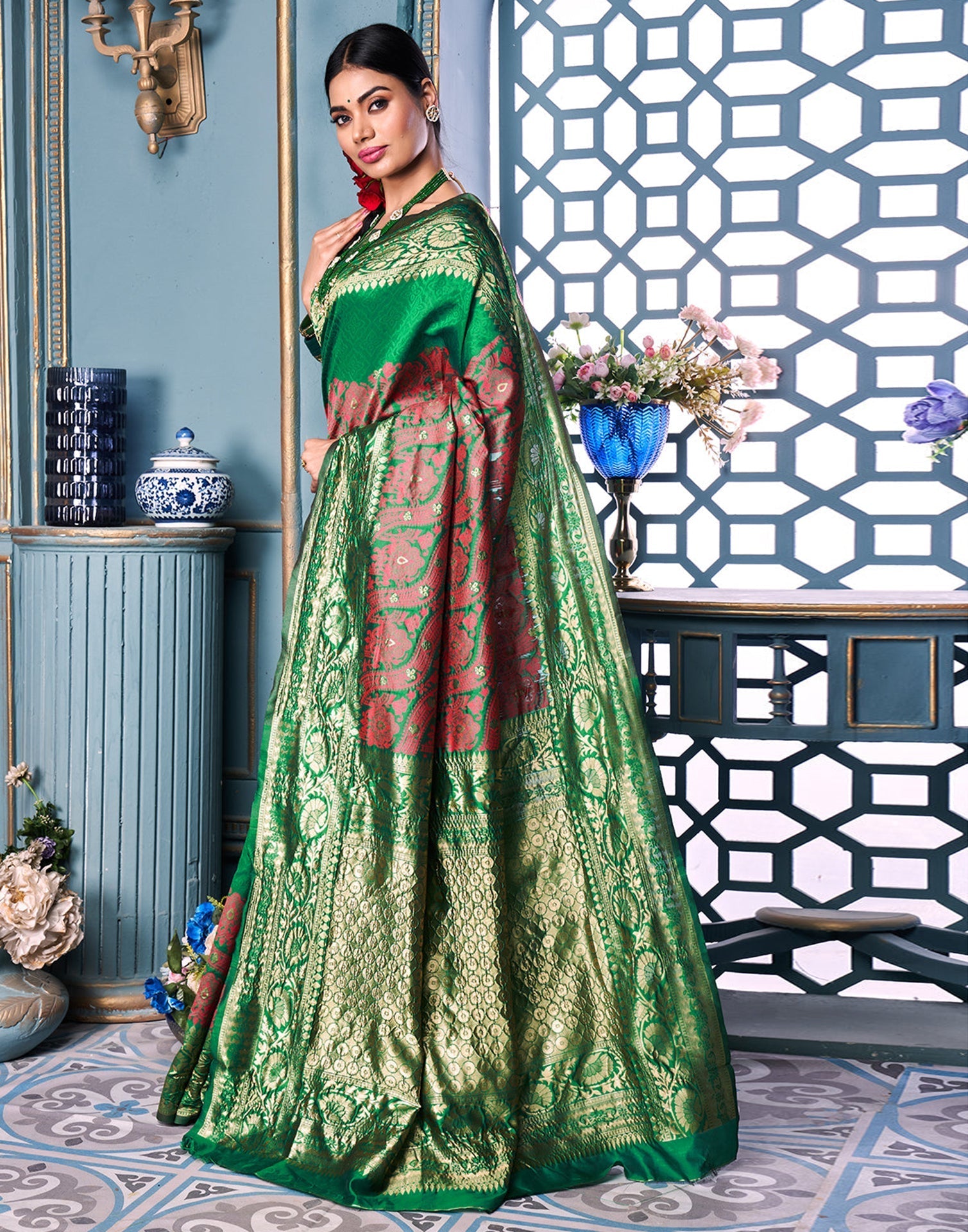 Pink Banarasi Silk Saree | Sudathi