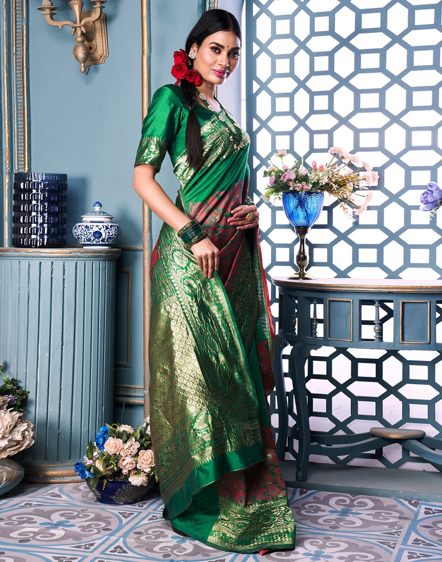 Pink Banarasi Silk Saree | Sudathi